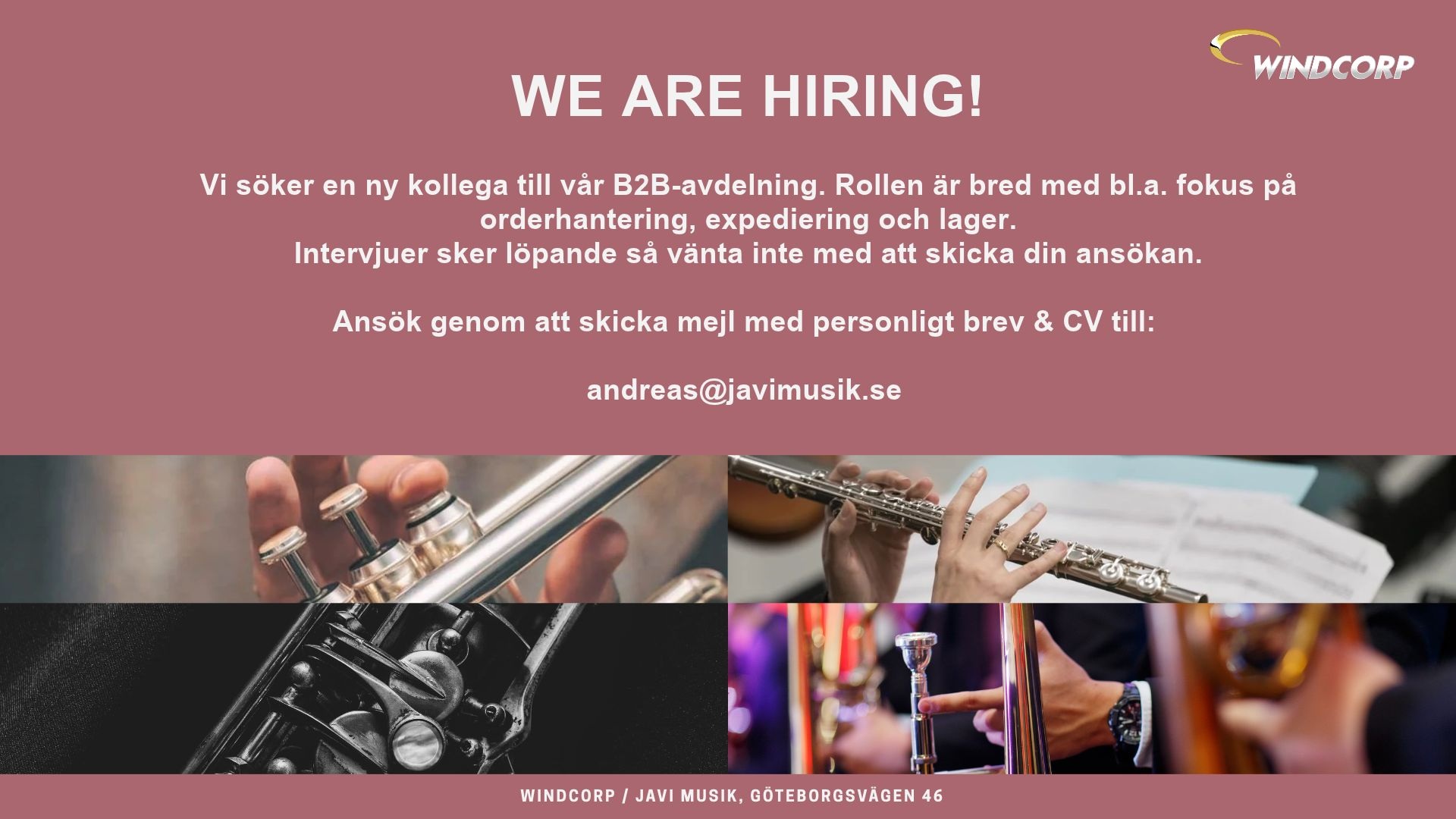 WE ARE HIRING